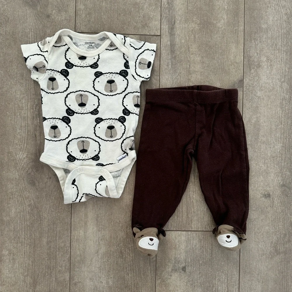 Carter’s baby boy bear matching outfit set 3 months Guc So adorable